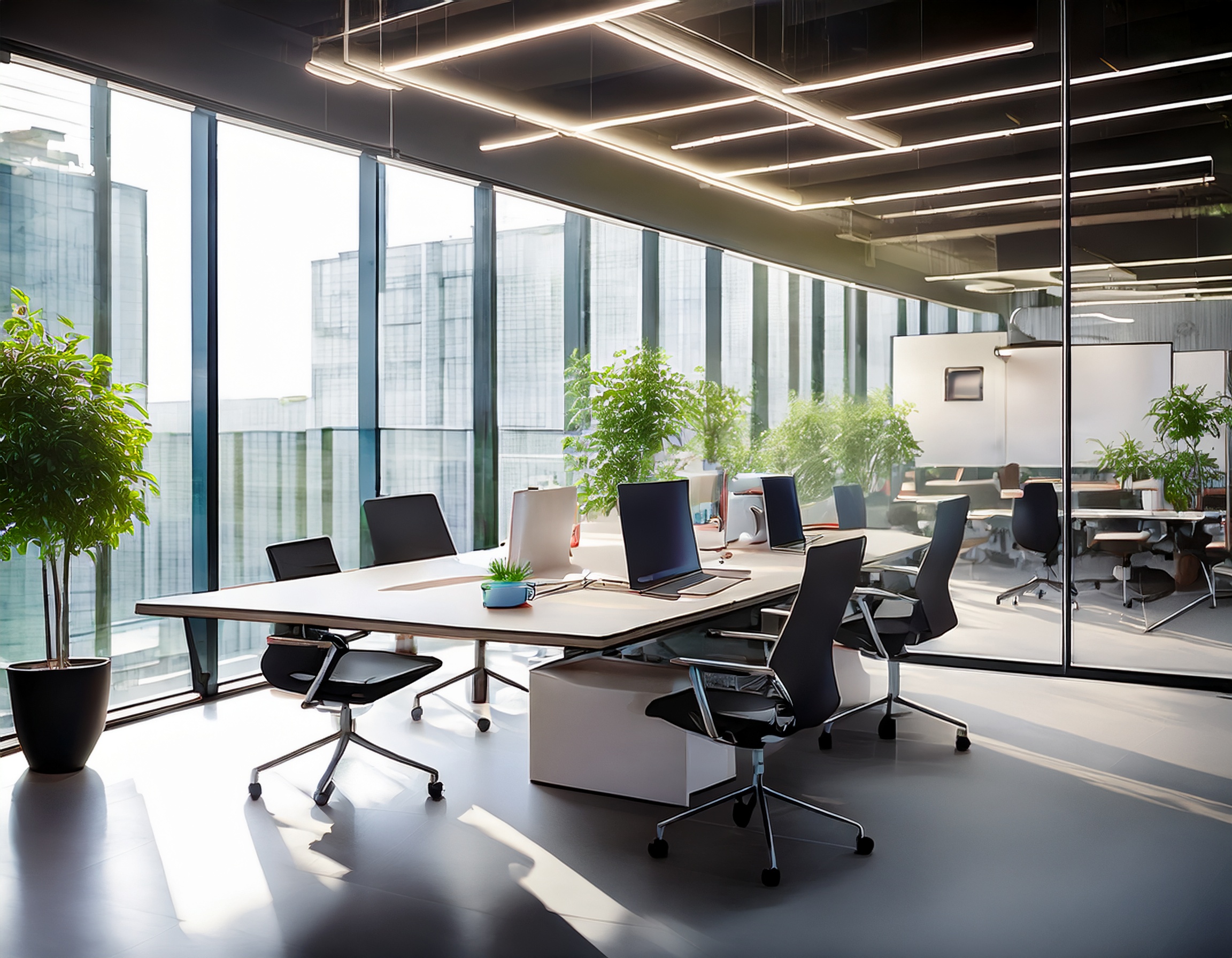Modernes Büro mit freundlichem Team, das Kunden berät